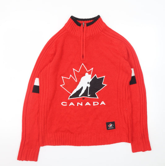 Mens UK Size S Sogo Sports Red Pullover Jumper
