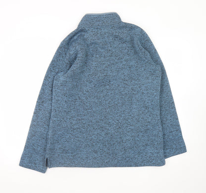 Womens UK Size M Country Rose Blue Henley Sweatshirt