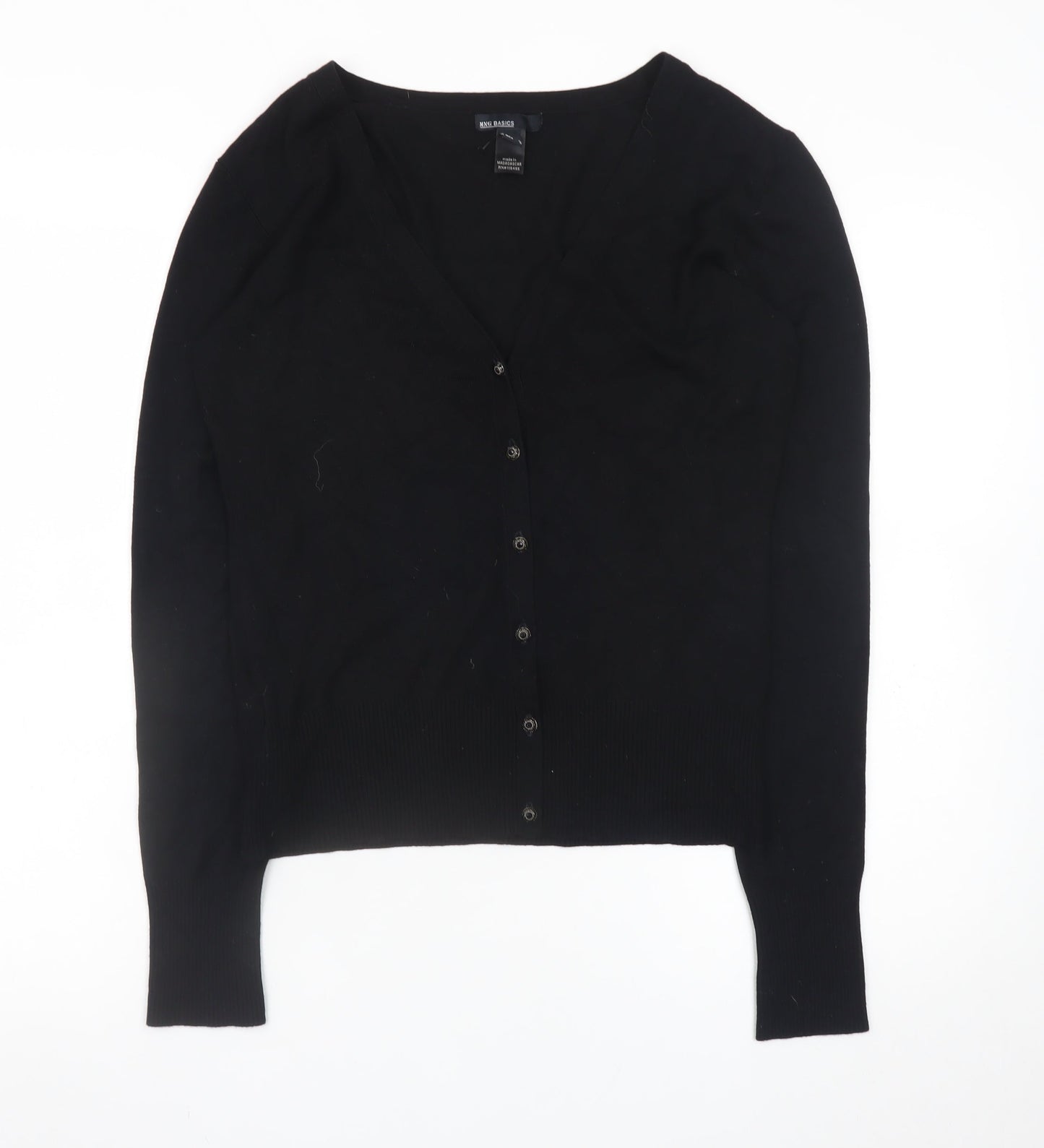 Womens UK Size 14 MNG Basics Black Cardigan Jumper
