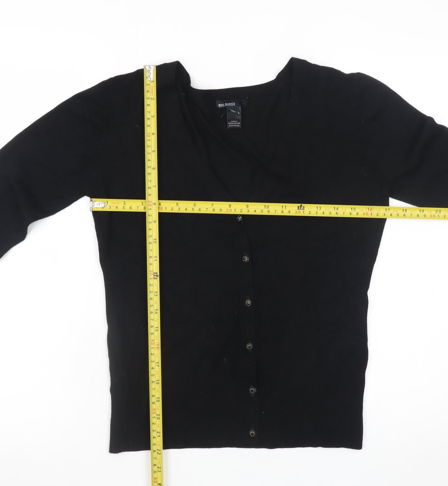 Womens UK Size 14 MNG Basics Black Cardigan Jumper
