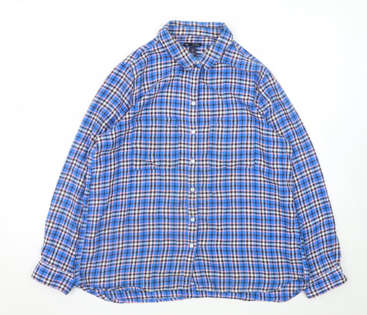 Womens UK Size L Gap Blue Basic Button-Up