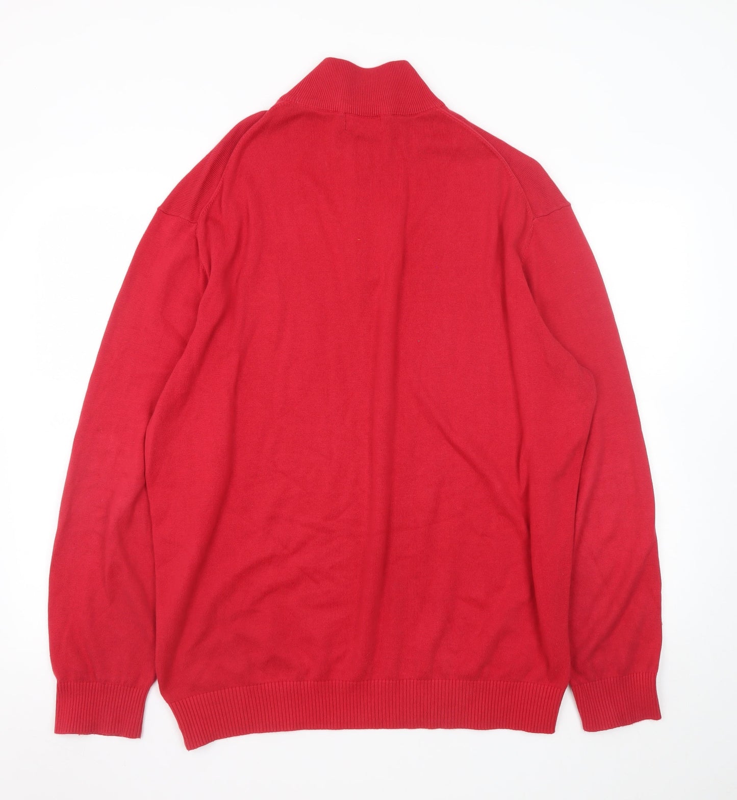 Mens UK Size 2XL Murray Golf Red 1/2 Zip Jumper