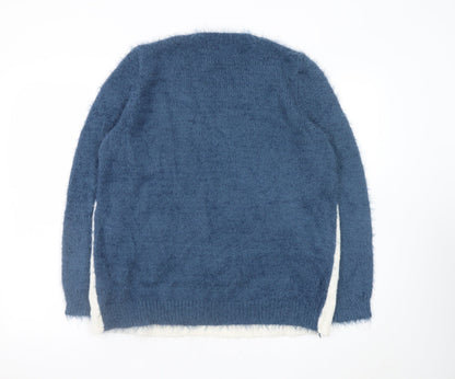 Womens UK Size 16 Marks and Spencer Blue Pullover Jumper