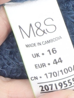 Womens UK Size 16 Marks and Spencer Blue Pullover Jumper