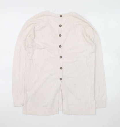 Womens UK Size 8 The White Company Ivory Cardigan Jumper