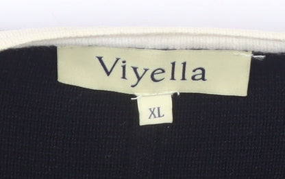 Womens UK Size XL Viyella Black Cardigan Jumper