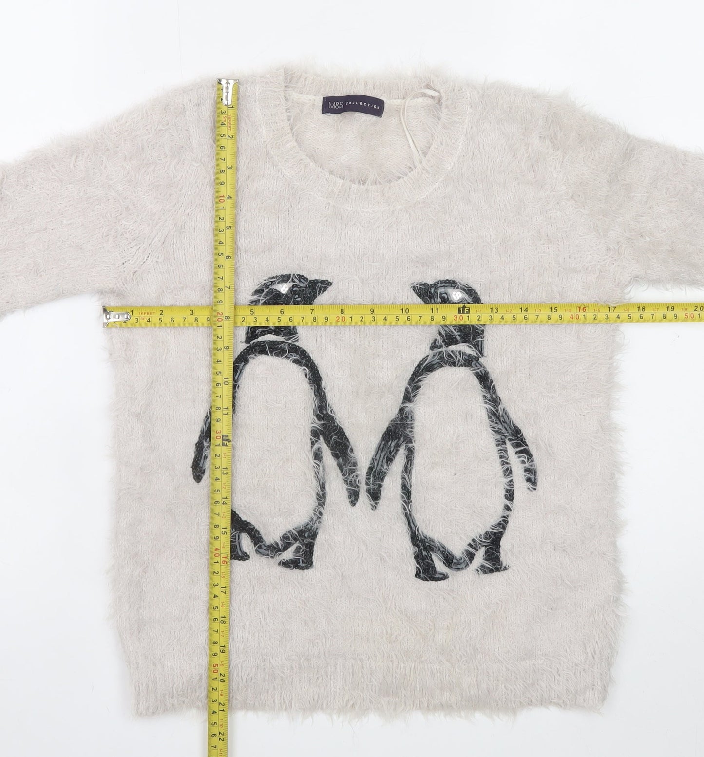 Womens UK Size 8 Marks and Spencer Ivory Pullover Jumper