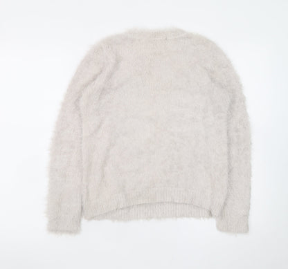 Womens UK Size 8 Marks and Spencer Ivory Pullover Jumper