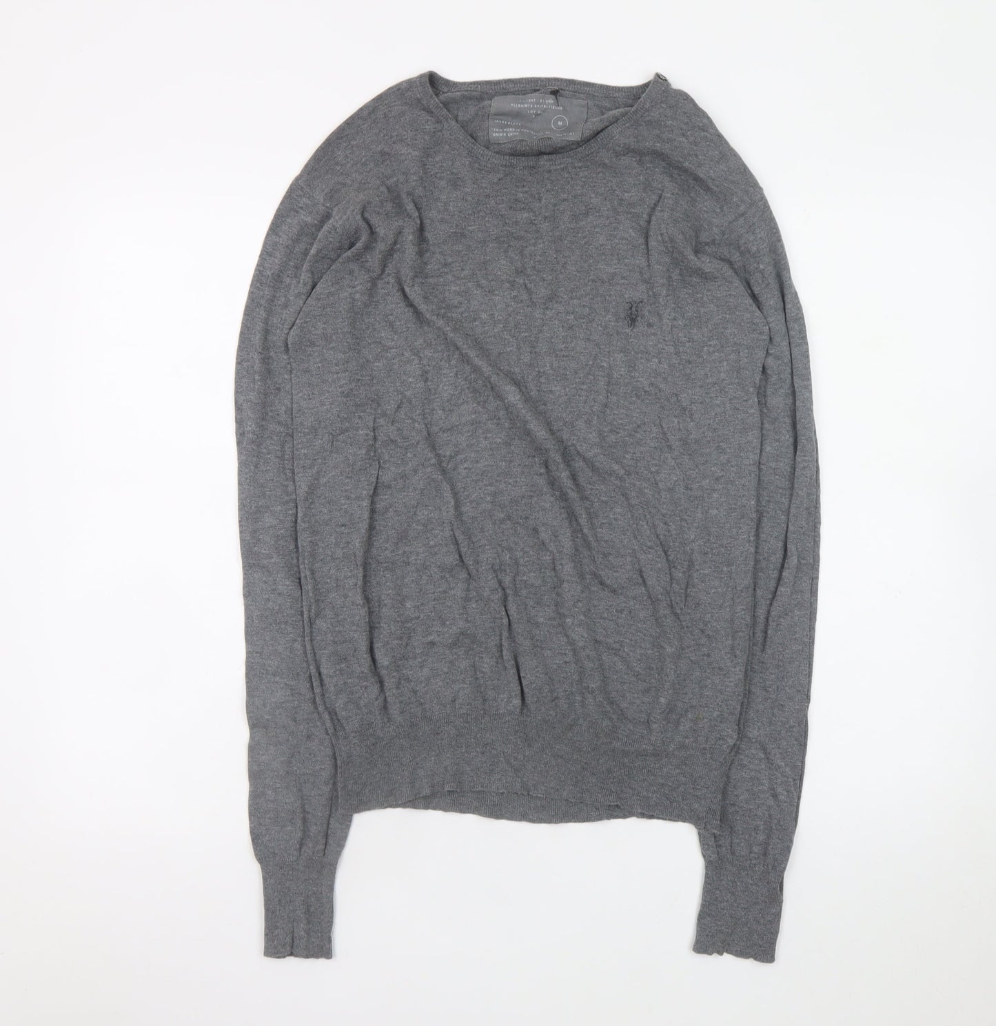 Mens UK Size M AllSaints Grey Pullover Jumper