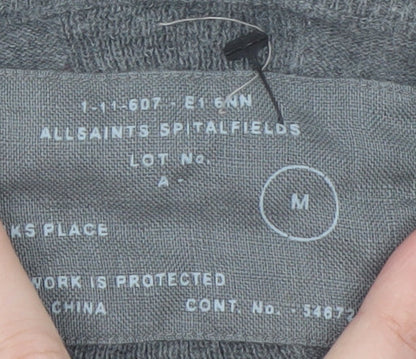 Mens UK Size M AllSaints Grey Pullover Jumper