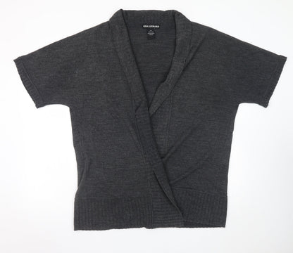 Womens UK Size 2XL Nina Leonard Grey Cardigan Jumper