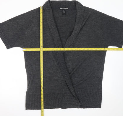 Womens UK Size 2XL Nina Leonard Grey Cardigan Jumper