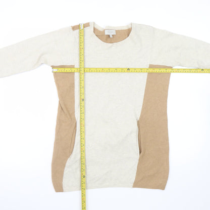 Womens UK Size 12 Hobbs Beige Pullover Jumper