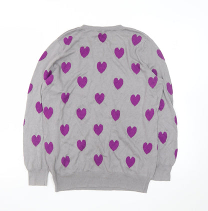 Womens UK Size M Oasis Grey Pullover Jumper
