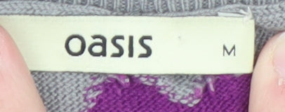 Womens UK Size M Oasis Grey Pullover Jumper