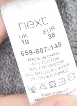 Womens UK Size 10 NEXT Grey Pullover Jumper