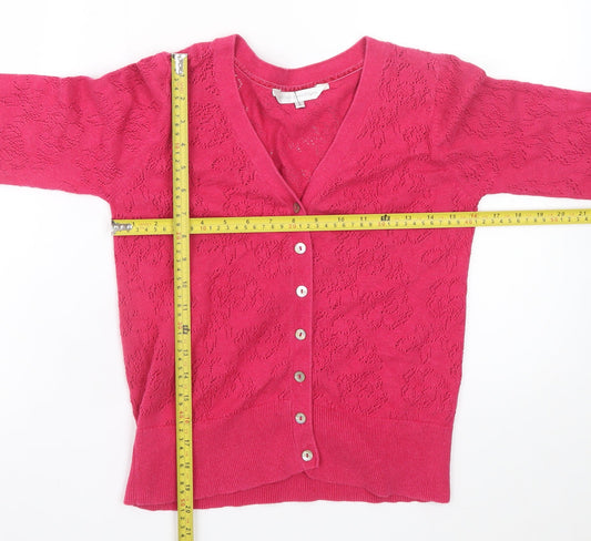 Womens UK Size 10 Rocha John Rocha Pink Cardigan Jumper