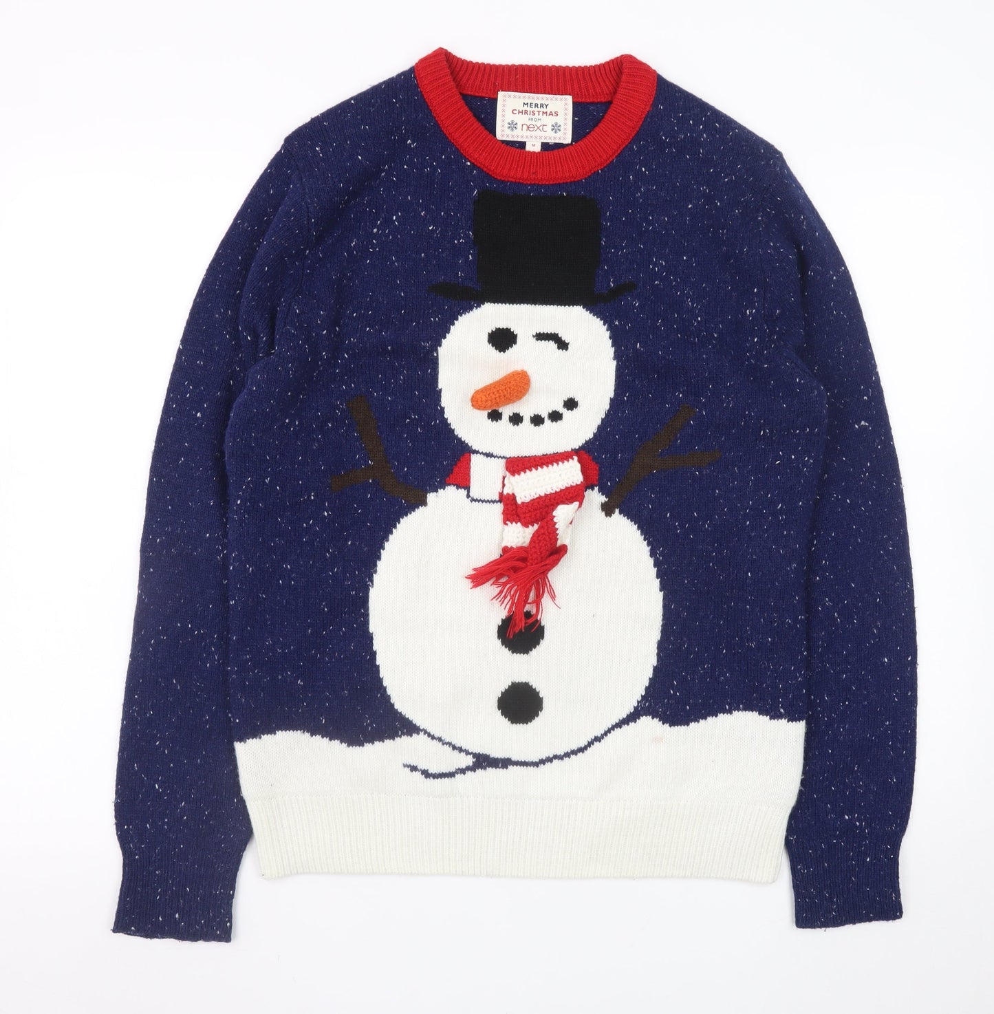 Mens UK Size M NEXT Blue Pullover Jumper