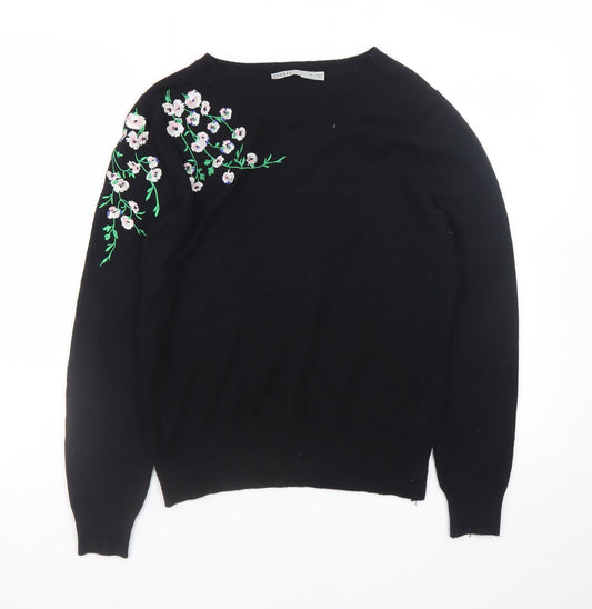Womens UK Size 12 Oasis Black Pullover Jumper