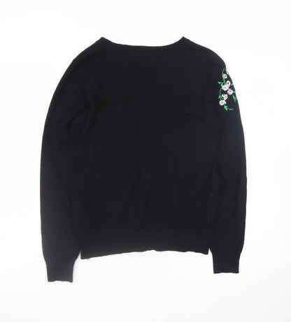 Womens UK Size 12 Oasis Black Pullover Jumper