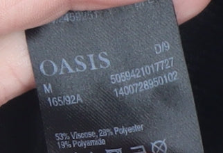 Womens UK Size 12 Oasis Black Pullover Jumper