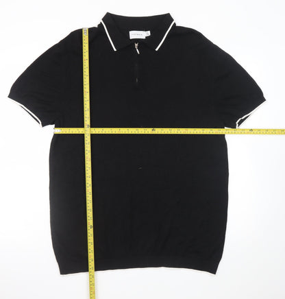 Mens UK Size XL Topman Black  T-Shirt