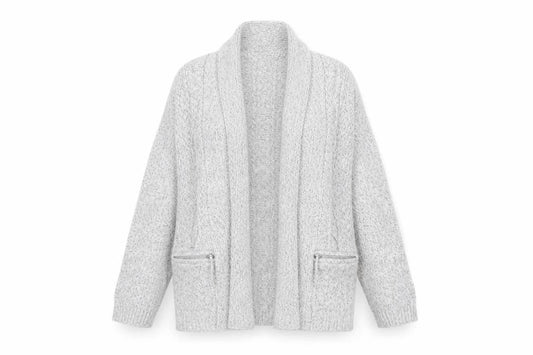 Womens UK Size 12 Maine New England Grey Cardigan Jumper