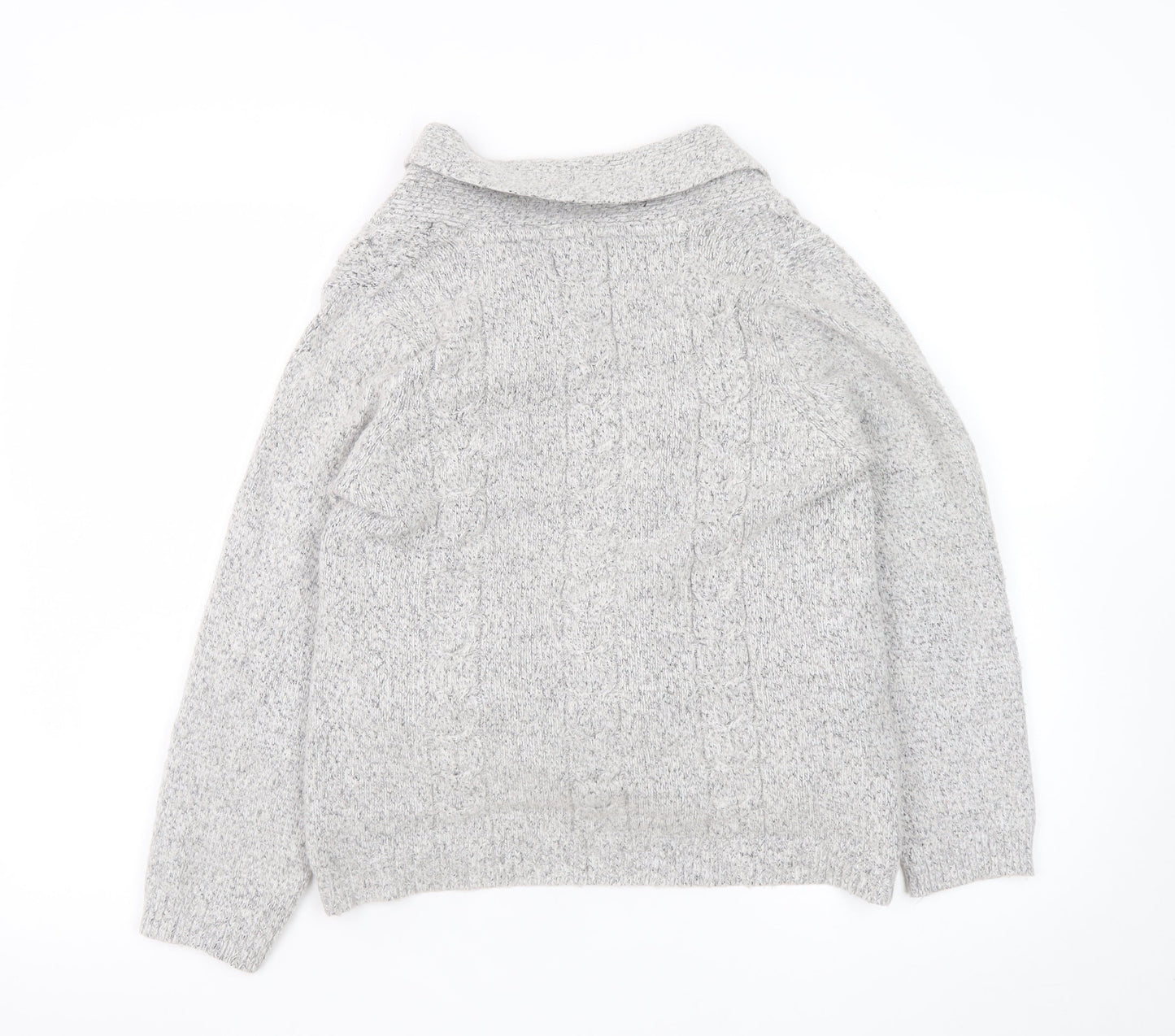 Womens UK Size 12 Maine New England Grey Cardigan Jumper