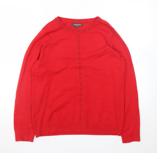 Womens UK Size 12 Bonmarché Red Pullover Jumper