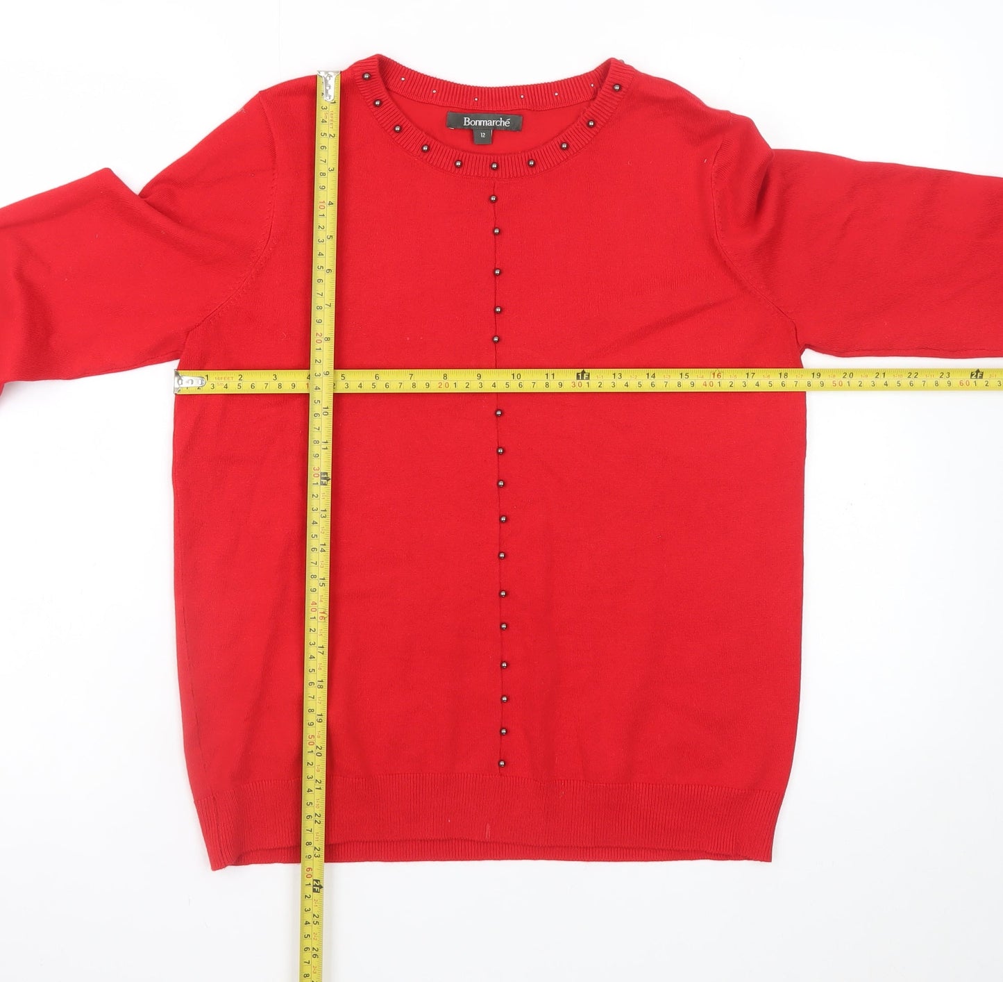 Womens UK Size 12 Bonmarché Red Pullover Jumper