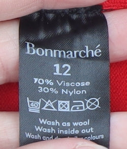 Womens UK Size 12 Bonmarché Red Pullover Jumper