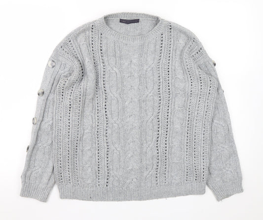 Womens UK Size 12 Marks and Spencer Grey Pullover Jumper