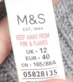 Womens UK Size 12 Marks and Spencer Grey Pullover Jumper