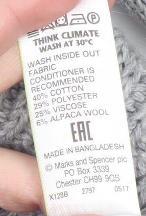 Womens UK Size 12 Marks and Spencer Grey Pullover Jumper