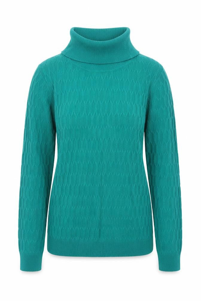 Womens UK Size S ISLE Essentials Green Pullover Jumper