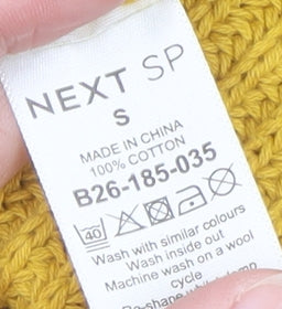 Womens UK Size S NEXT Yellow Pullover Jumper