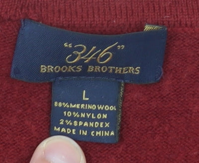 Mens UK Size L Brooks Brothers Red Pullover Jumper