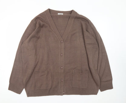 Womens UK Size 28 Damart Brown Cardigan Jumper