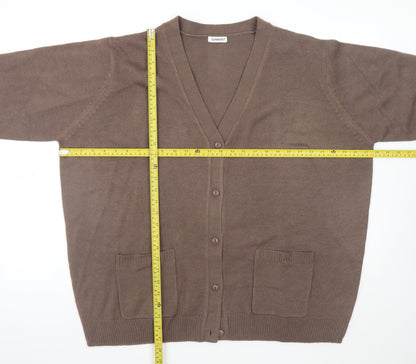 Womens UK Size 28 Damart Brown Cardigan Jumper