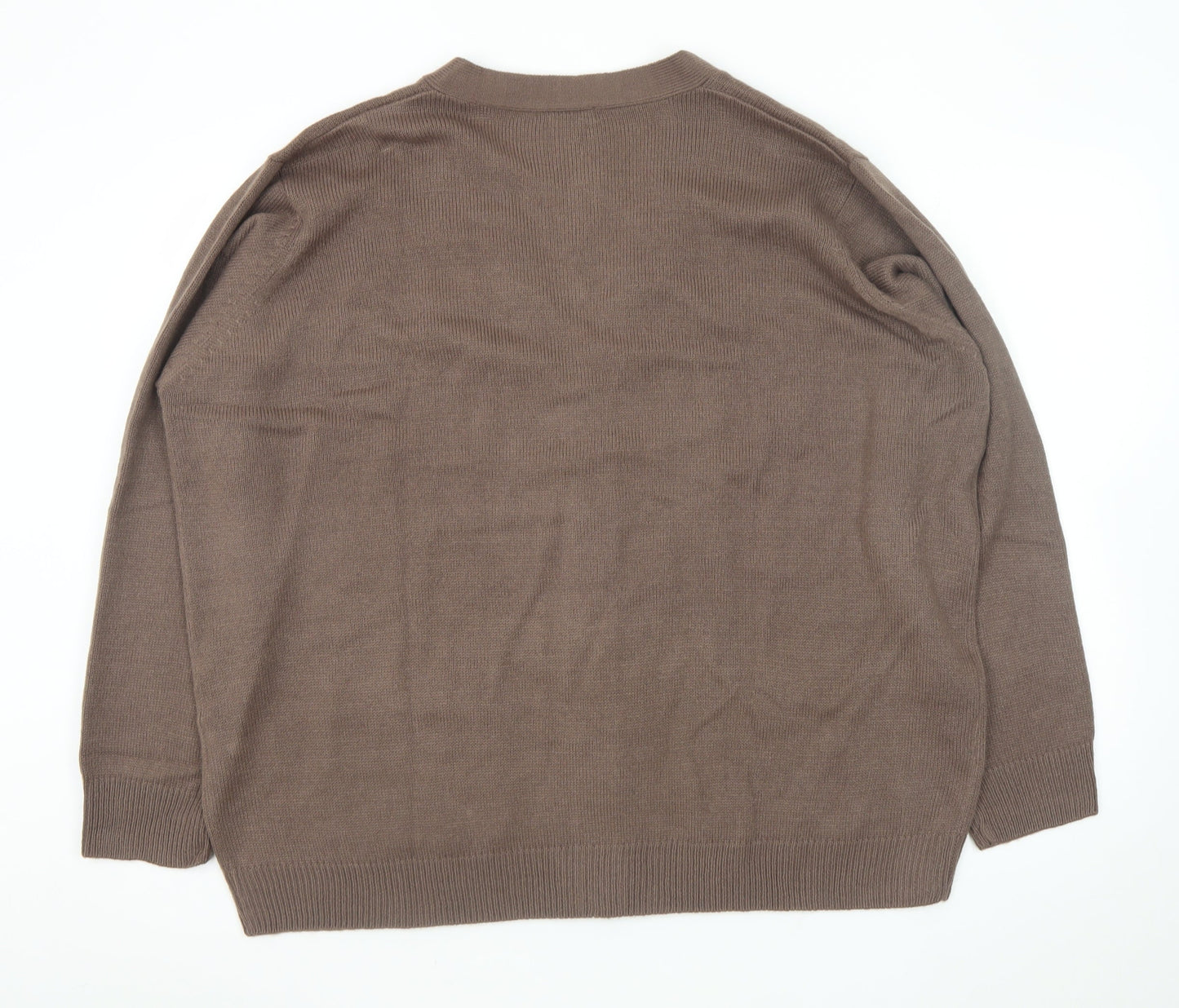 Womens UK Size 28 Damart Brown Cardigan Jumper