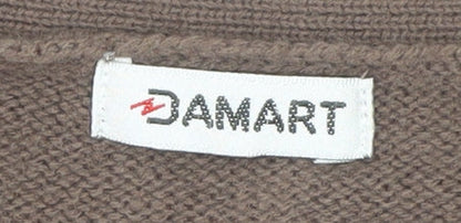 Womens UK Size 28 Damart Brown Cardigan Jumper