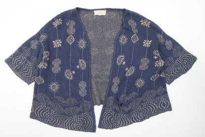 Womens UK Size M Amano Blue Cardigan Jumper