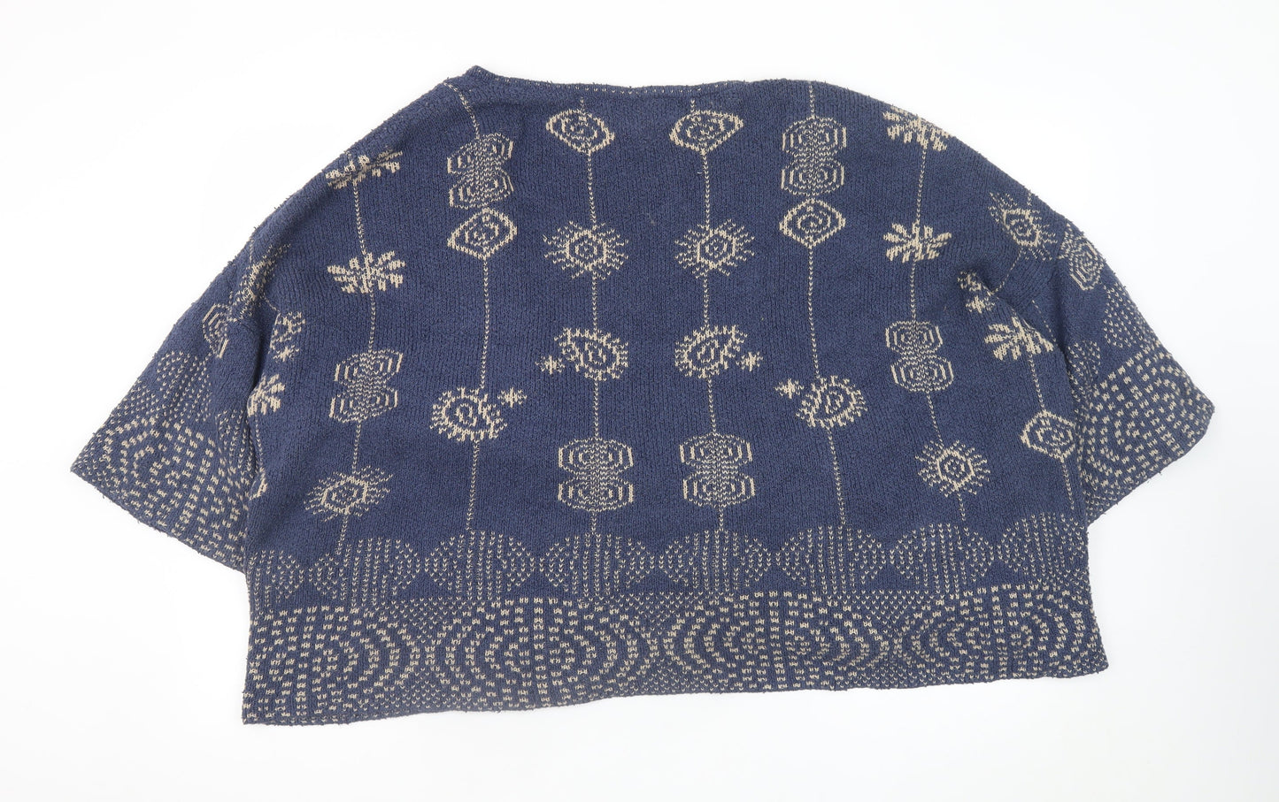 Womens UK Size M Amano Blue Cardigan Jumper