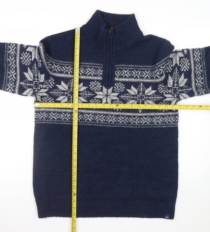 Mens UK Size M Fat Face Blue Pullover Jumper
