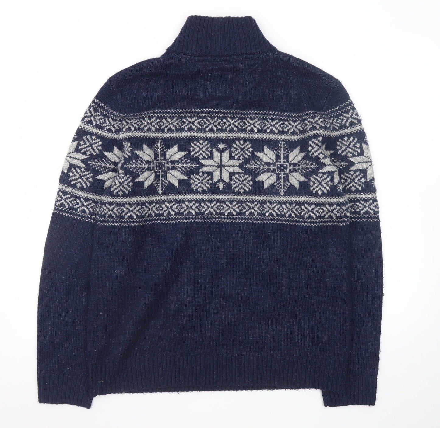 Mens UK Size M Fat Face Blue Pullover Jumper