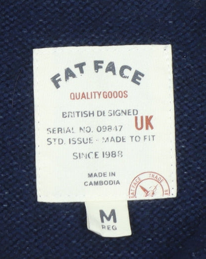 Mens UK Size M Fat Face Blue Pullover Jumper