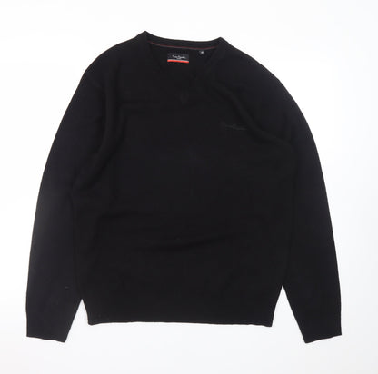 Mens UK Size M Pierre Cardin Black Pullover Jumper