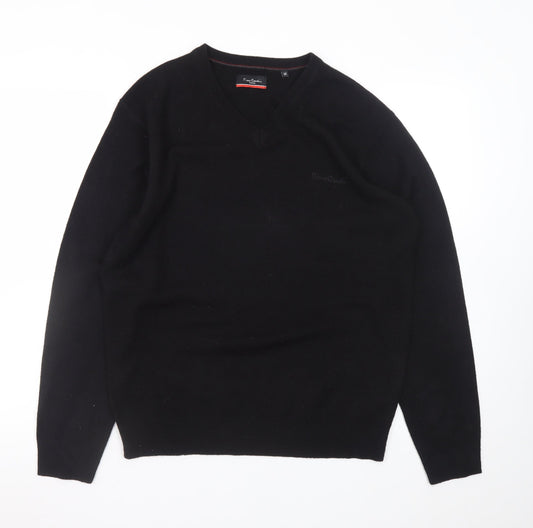 Mens UK Size M Pierre Cardin Black Pullover Jumper