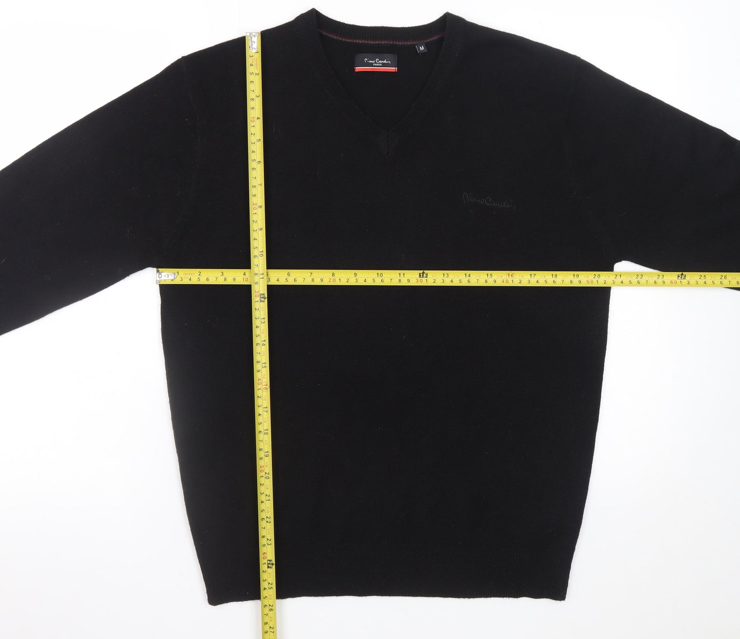 Mens UK Size M Pierre Cardin Black Pullover Jumper