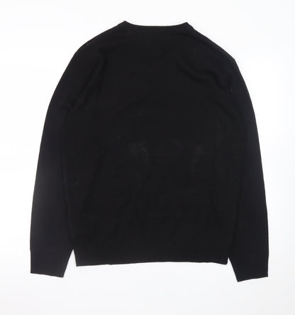 Mens UK Size M Pierre Cardin Black Pullover Jumper